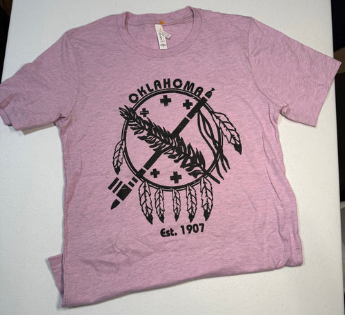 Heather Prism Lilac Osage Warrior Shield Tee