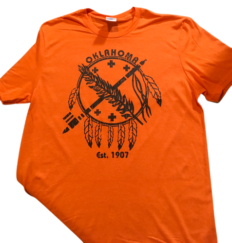 Deep Heather Orange Osage Warrior Shield Tee